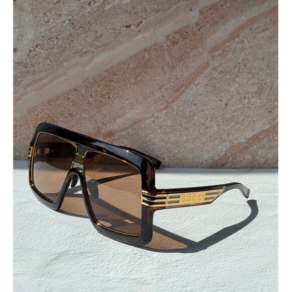Gucci Accessories - NEW Gucci GG0900S Havana Brown Oversized Aviator Sunglasses $650